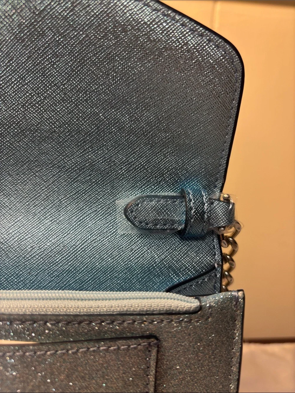 NWT Kate Spade Tinsel Flap Crossbody in Frosty Sky Blue – Incl Factory Packing!